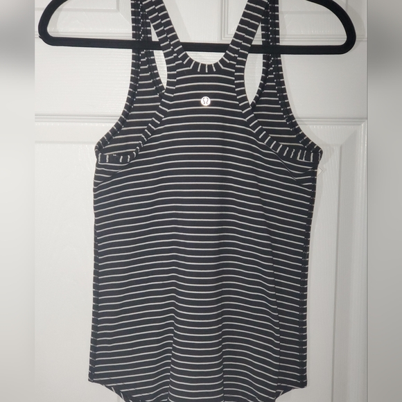 Lululemon Studio Racerback Parallel Stripe Black White - Picture 7 of 8